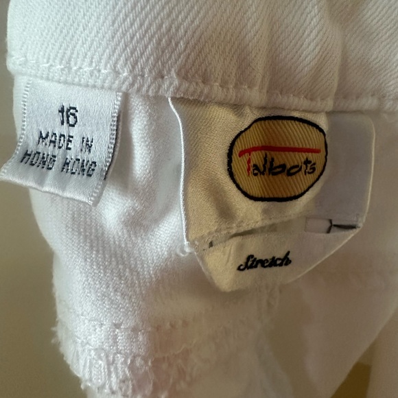 Talbots White Jeans - Size 16, NWOT (Two Pairs Available) - Picture 2 of 2